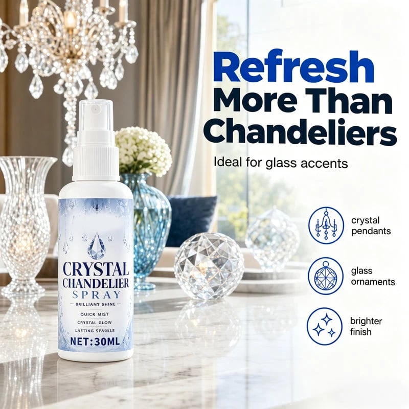 🔥Buy 1 Get 1 Free🎁Crystal Chandelier Cleaner Spray‑Streak‑Free Instant Shine Spray