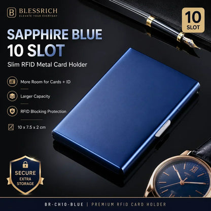 💸 Price Drop! 💰RFID-blocking card holder – stainless steel, slim design, 3 capacities. 📇✨