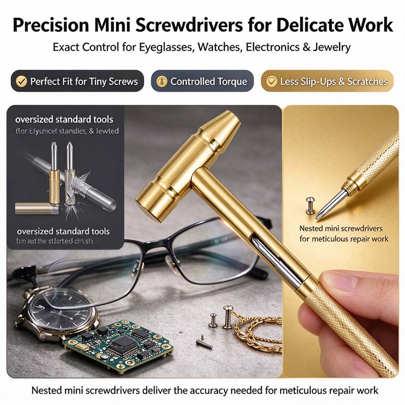 6 in 1 Mini Multifunction Hammer & Screwdriver Hand Tools Ideal 🛠️