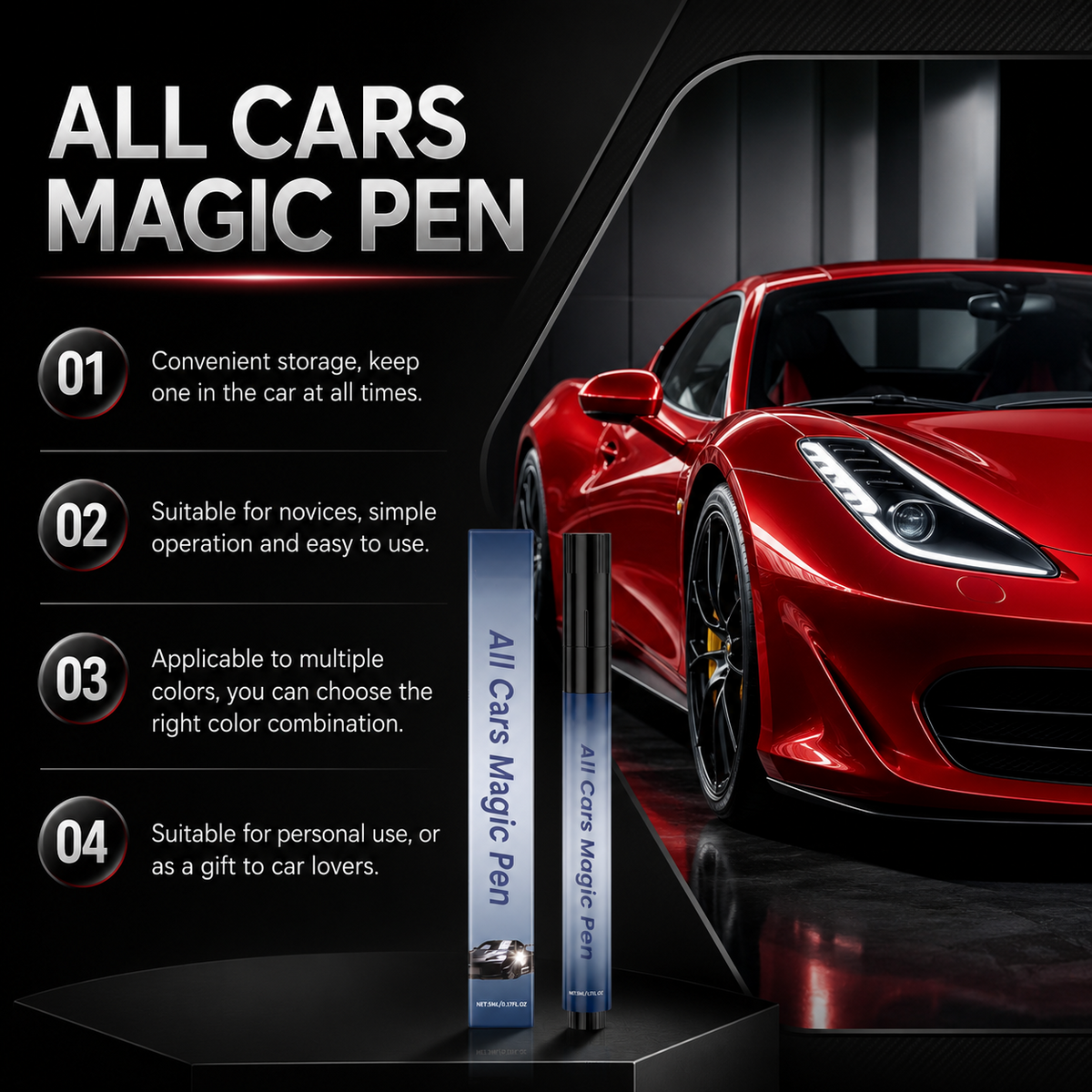 Magic Car Scratch Removal Pen - Instant Scratch Repair Tool