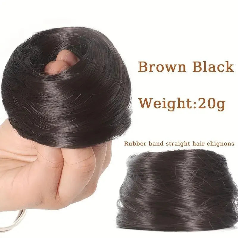 Cropped hair wig hair tie — —✨ Ideal for Everyday Wear, Scrunchie Base