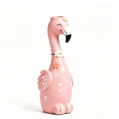 🦩Cute Flamingo Decorative Vase 🌸 5 Styles Resin Figurine Vase Tabletop Centerpiece Indoor Home Shelf Decor Gift（副本）