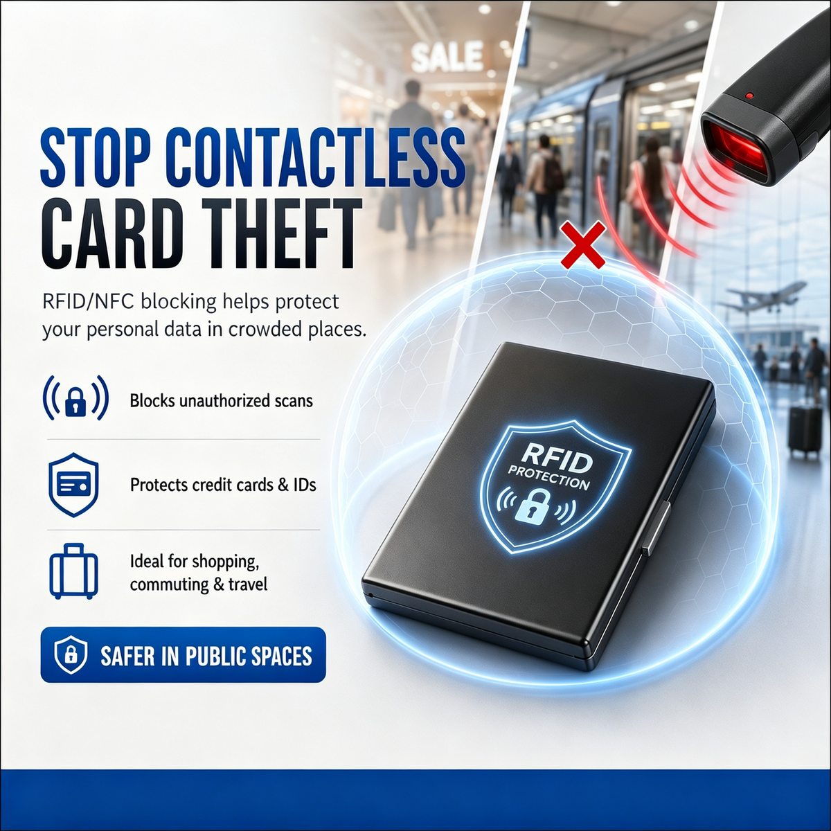 RFID Blocking Metal Card Holder
