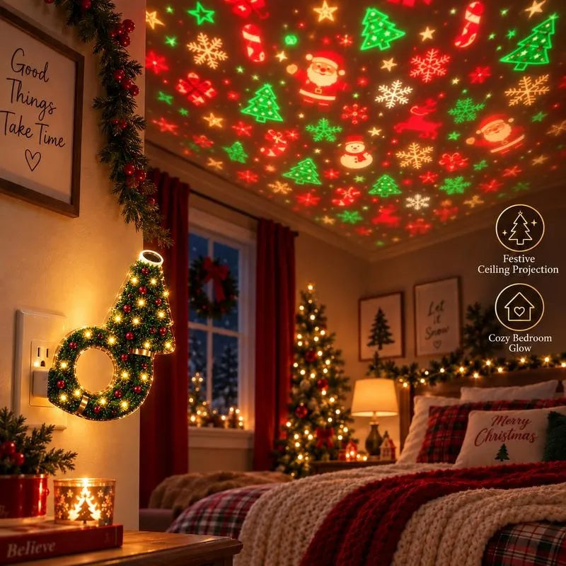 2026 New USB Plug-In Christmas Projector Night Light🎅🎄