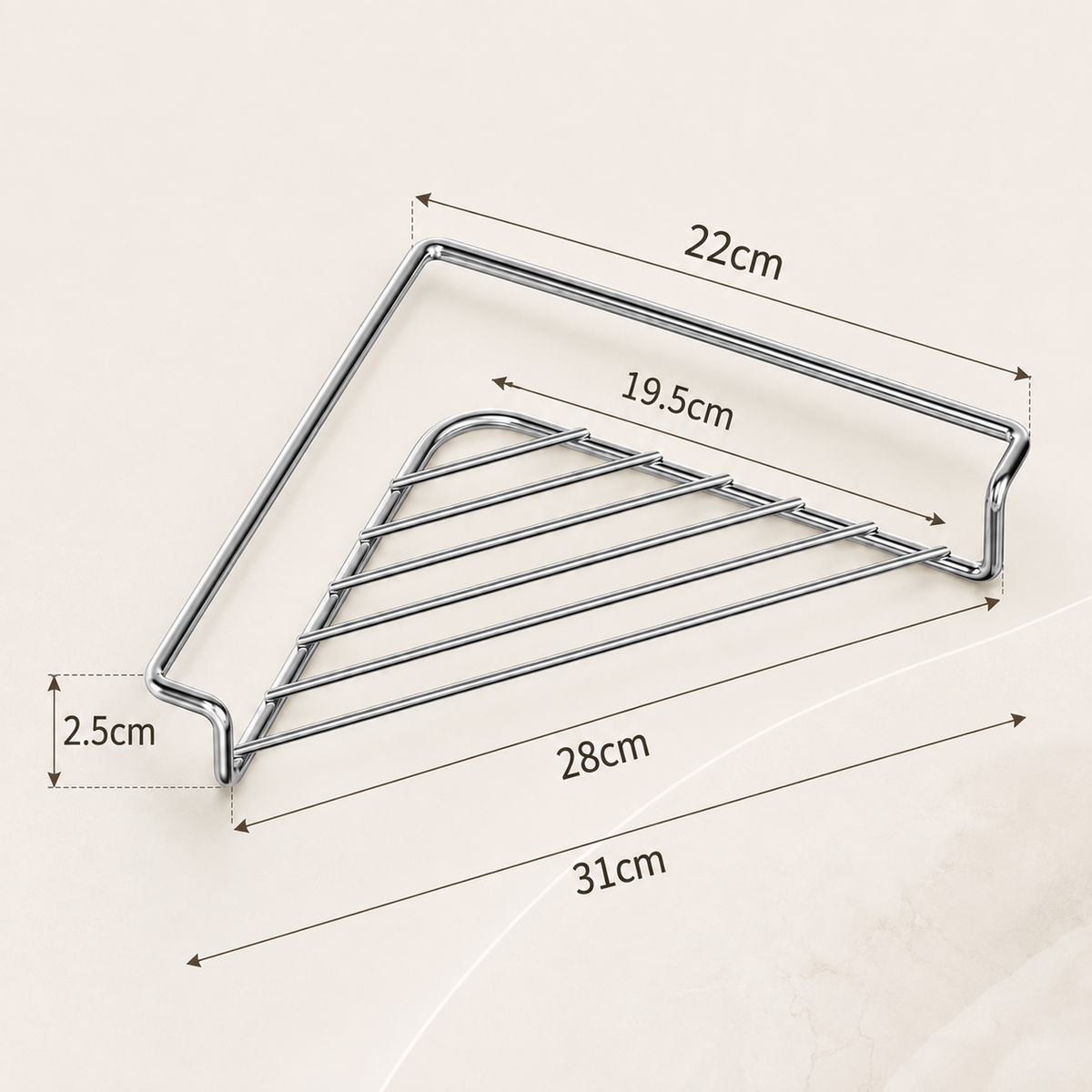 Stainless Steel Triangle Sink Drying Rack and Kitchen Organizer