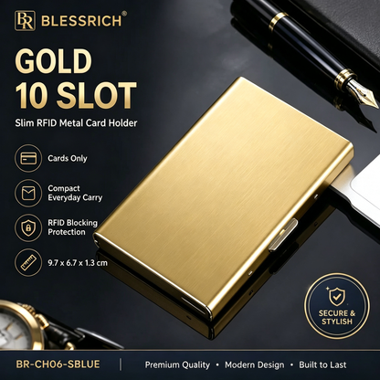 💸 Price Drop! 💰RFID-blocking card holder – stainless steel, slim design, 3 capacities. 📇✨