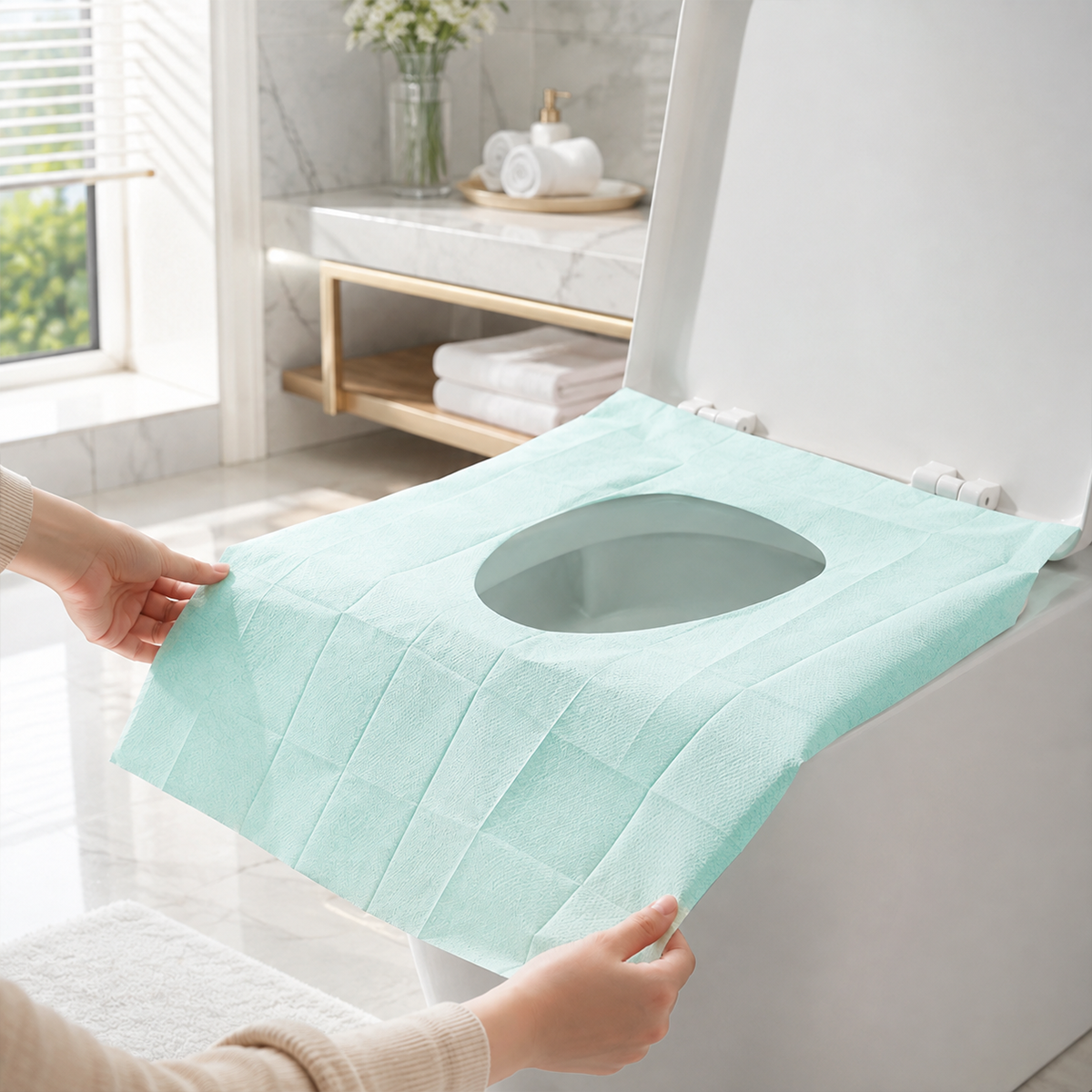 Disposable Toilet Seat Covers Waterproof 16x24in