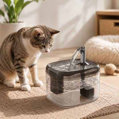 1.5L USB Automatic Cat Water Fountain with Filter for Cats and Small Dogs