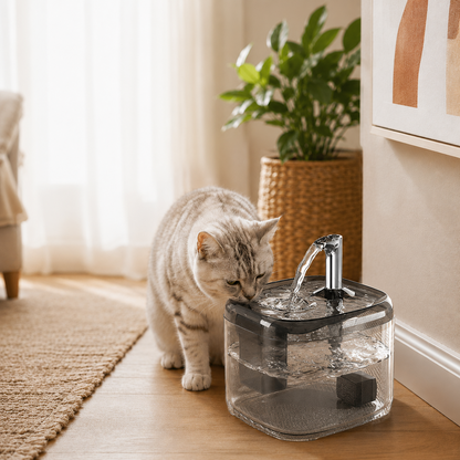 1.5L USB Automatic Cat Water Fountain with Filter for Cats and Small Dogs