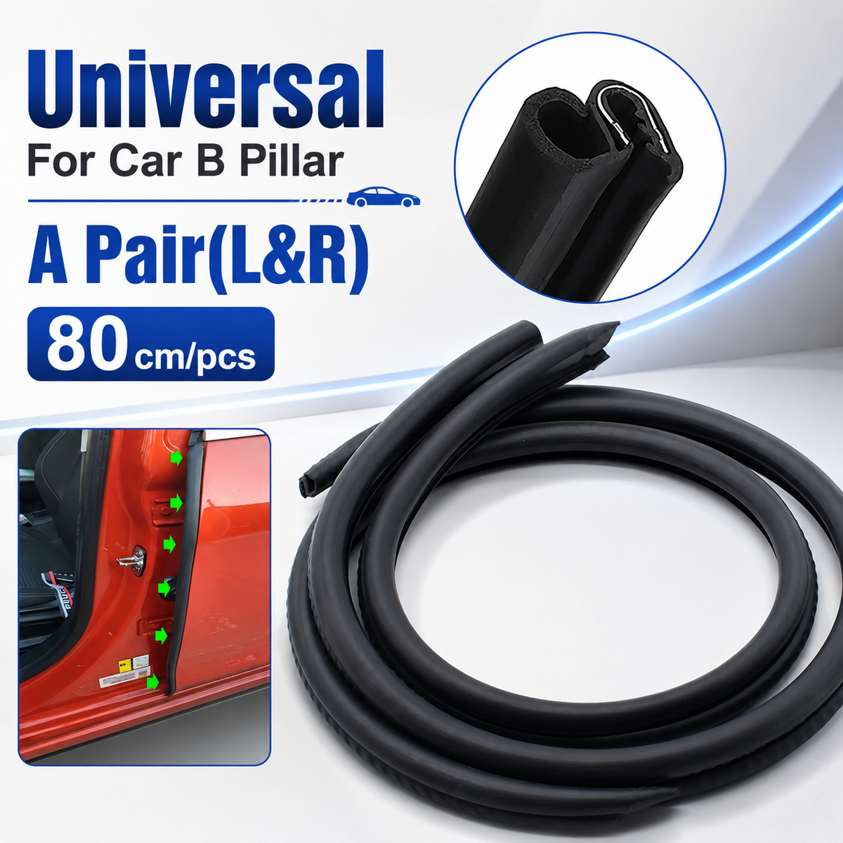 Car Door Seal Strip - EPDM Weather Stripping for Noise Reduction