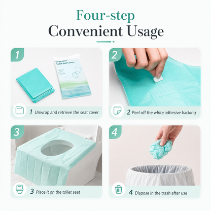 Disposable Toilet Seat Covers Waterproof 16x24in