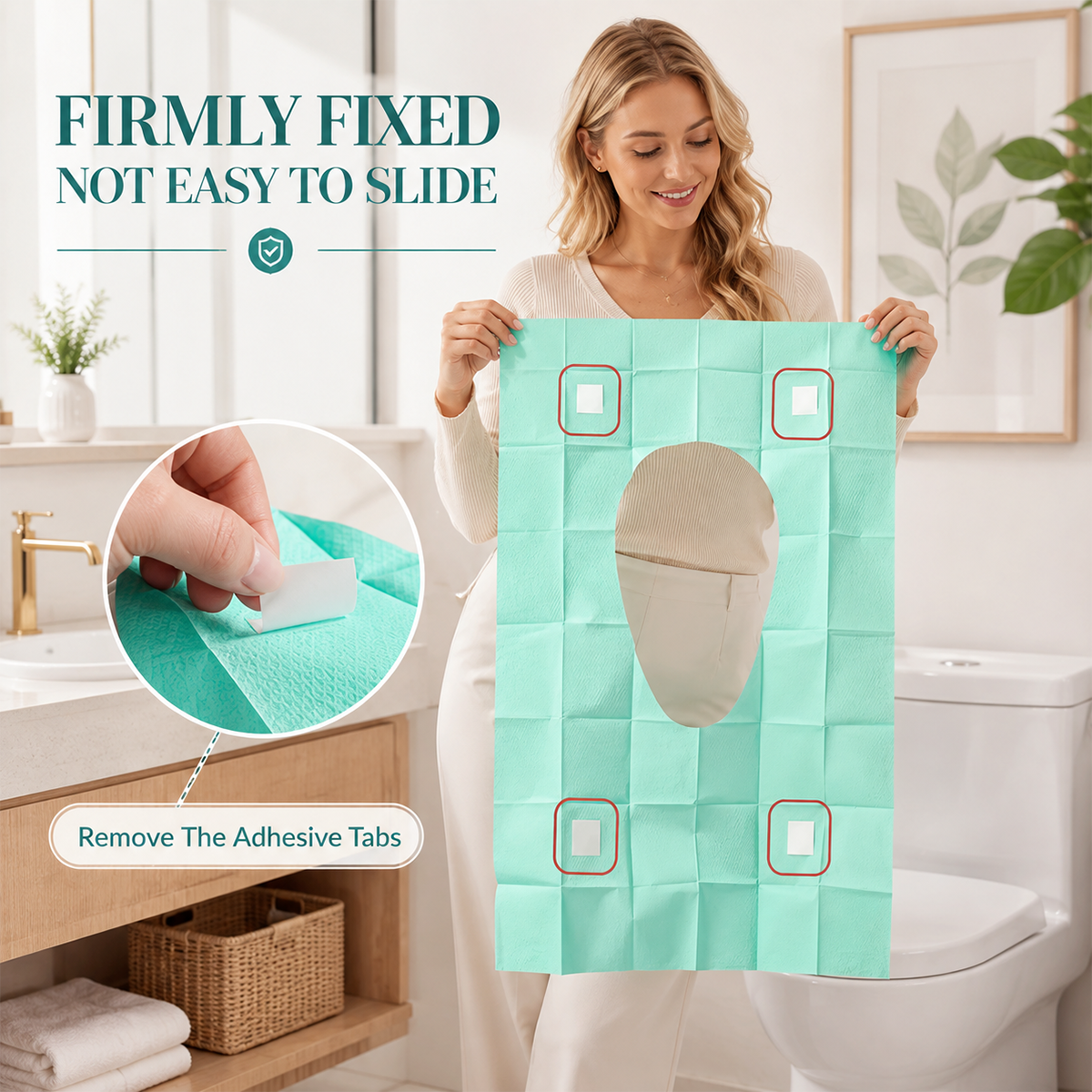Disposable Toilet Seat Covers Waterproof 16x24in