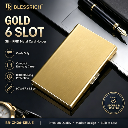 💸 Price Drop! 💰RFID-blocking card holder – stainless steel, slim design, 3 capacities. 📇✨