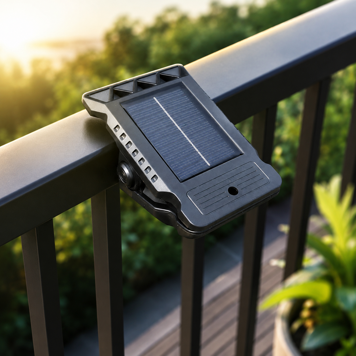 Solar Motion Sensor Outdoor Clip Light for Camping Garden and Garage