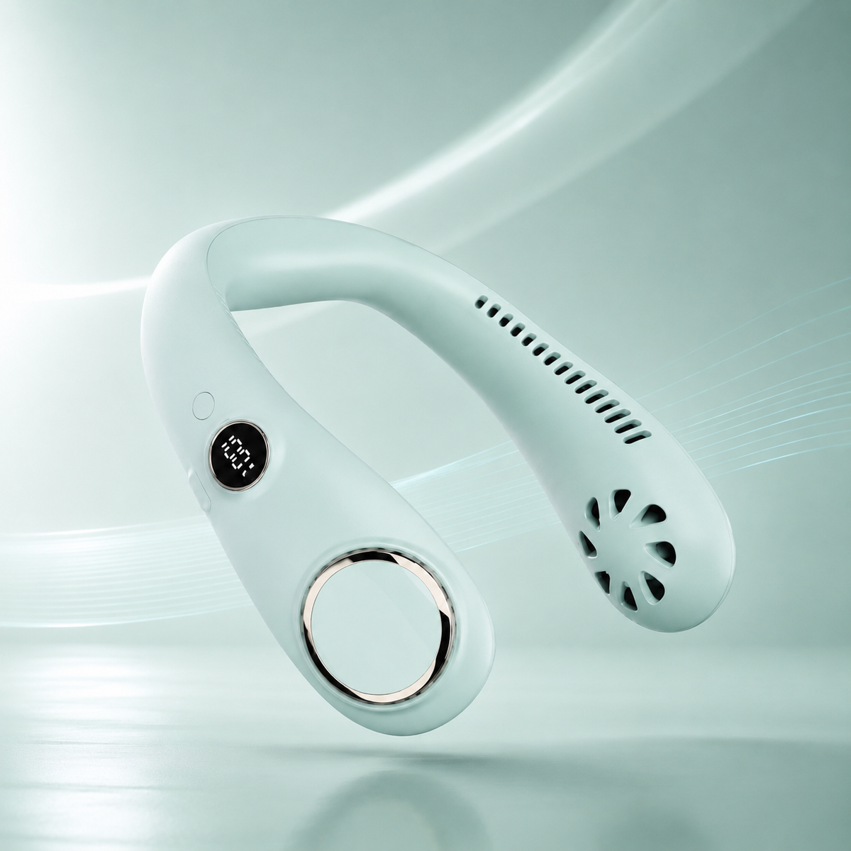 🥳2026 HOT SALE🥳💞50K+ SOLD!🍃💨 50% OFF! Neck Air Conditioner Fan – Ultra‑quiet, 360° rotating, Hands‑free cooling, long battery. 😎🌬️