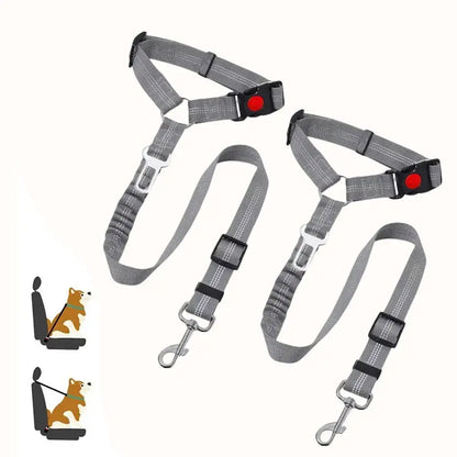2-Pack Pet Car Seat Belt Dog Leash
