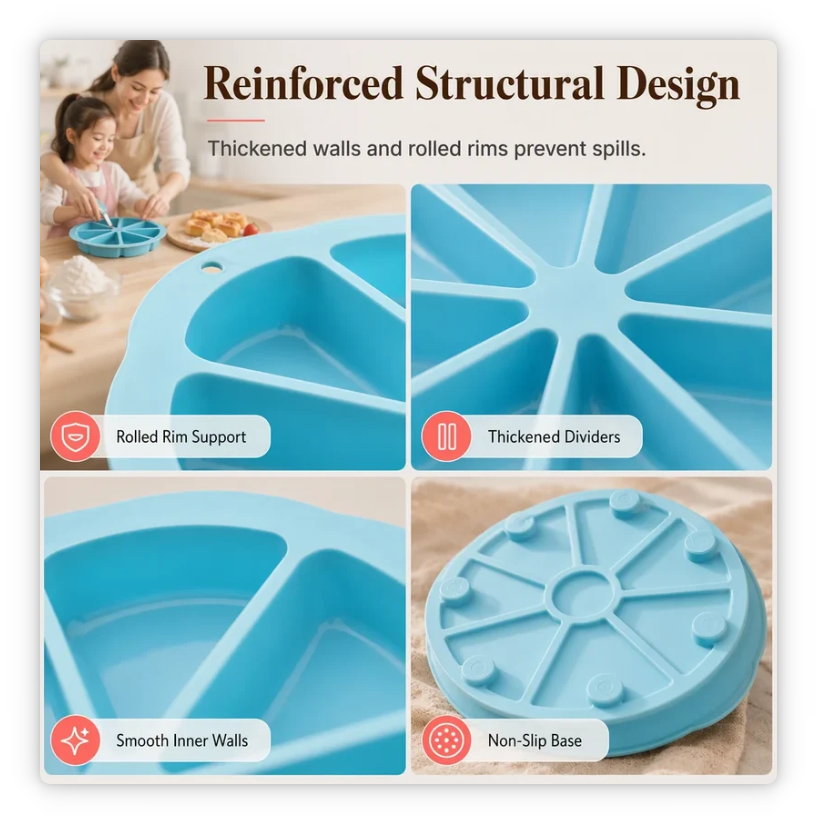 🥳HOT SALE🥳💞49K+ SOLD! Buy 2 Get 1 FREE! Silicone Cake Mold – 8 cavities, 23cm & flexible release. Perfect portions – grab yours! ✅
