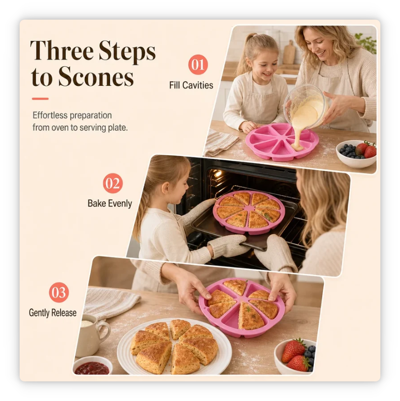 🥳HOT SALE🥳💞49K+ SOLD! Buy 2 Get 1 FREE! Silicone Cake Mold – 8 cavities, 23cm & flexible release. Perfect portions – grab yours! ✅