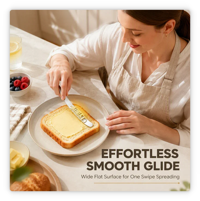 Professional 304 Stainless Steel 3-in-1 Butter Knife and Spreader