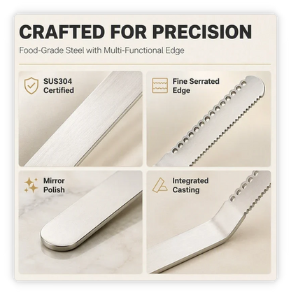 Professional 304 Stainless Steel 3-in-1 Butter Knife and Spreader