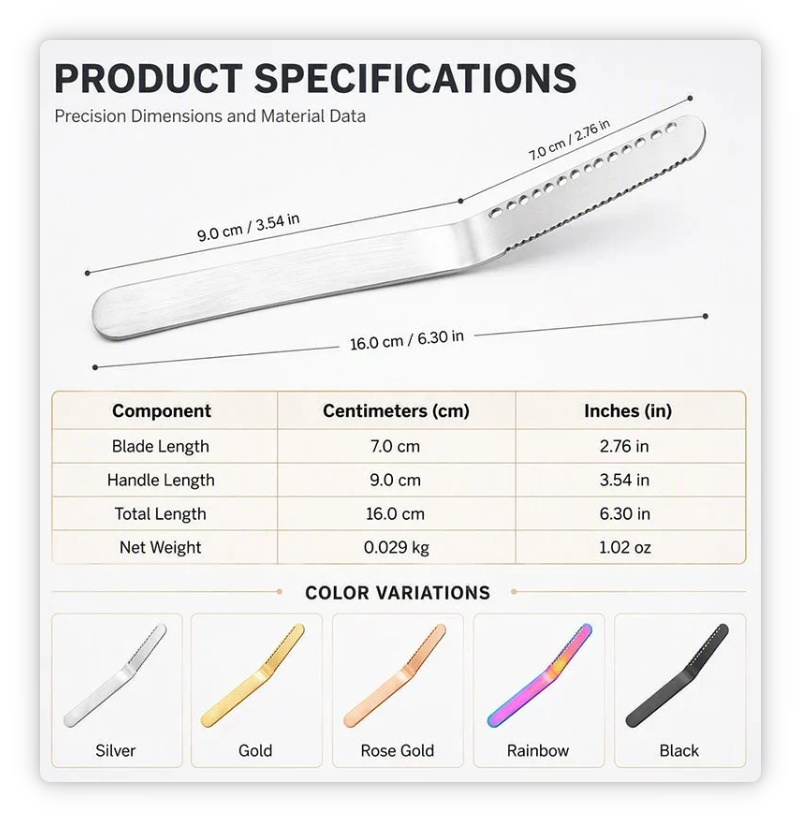 Professional 304 Stainless Steel 3-in-1 Butter Knife and Spreader
