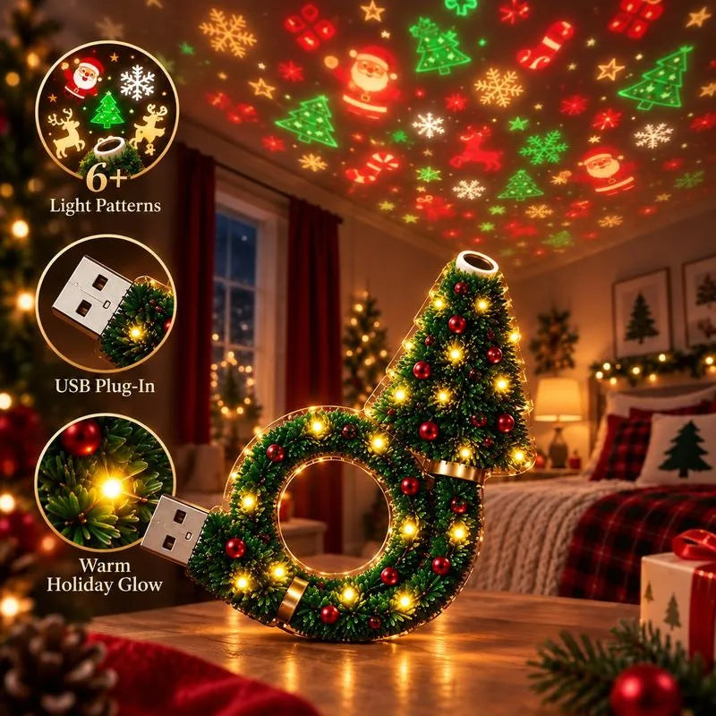 2026 New USB Plug-In Christmas Projector Night Light🎅🎄