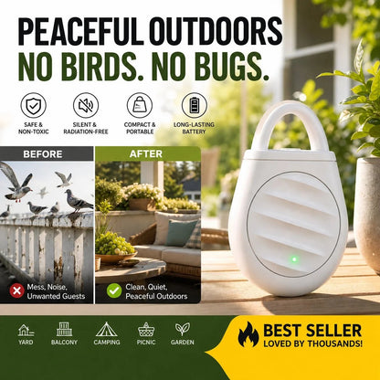 🐦No more trouble from birds, beasts and locusts!Portable Ultrasonic Bird Repellent Keychain