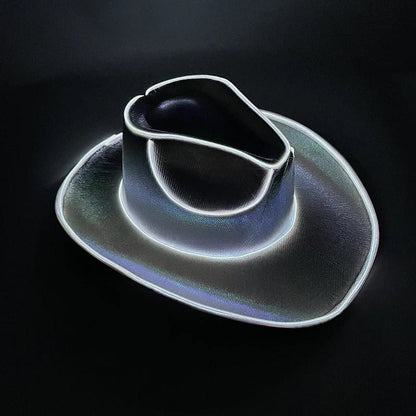 Light Up the Night 👻 LED Glow Cowboy Hat – Halloween Party Costume