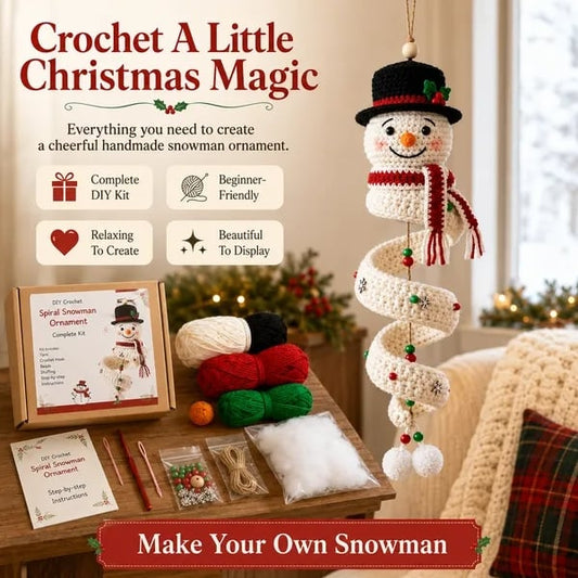 ☃️Last day of the 50% discount – Get started on crocheting a spiral-shaped snowman