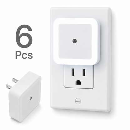 Night Lights Plug into Wall (6-Pack) - Dusk to Dawn Light Sensor