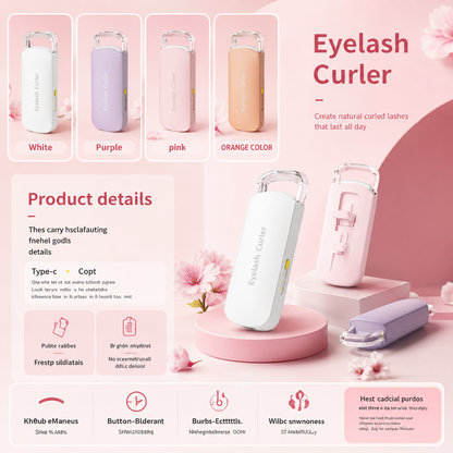 USB Rechargeable Heated Eyelash Curler