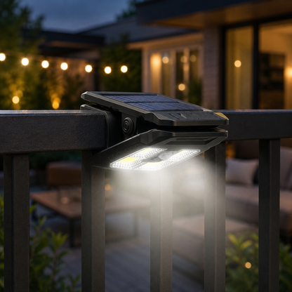 Solar Motion Sensor Outdoor Clip Light for Camping Garden and Garage