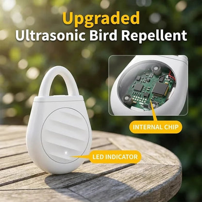🐦No more trouble from birds, beasts and locusts!Portable Ultrasonic Bird Repellent Keychain