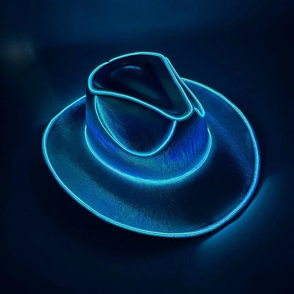 Light Up the Night 👻 LED Glow Cowboy Hat – Halloween Party Costume