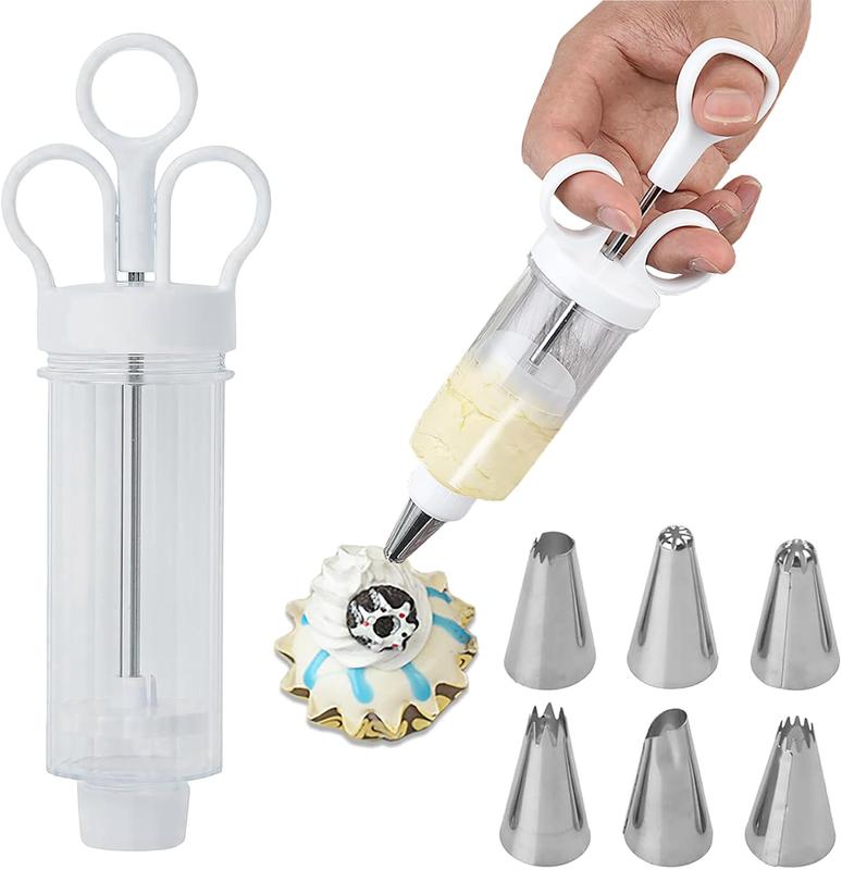 Stainless Steel Cake Decorating Gun Kit – Complete Frosting Piping Set with 18 Tips & Nozzles – Decorate Inside & Out ✨