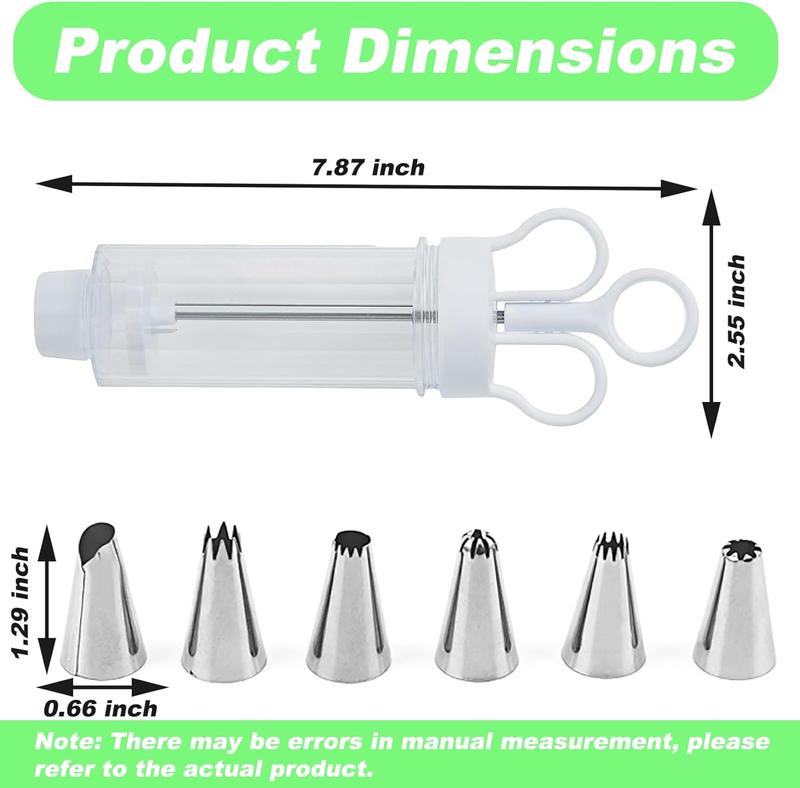 Stainless Steel Cake Decorating Gun Kit – Complete Frosting Piping Set with 18 Tips & Nozzles – Decorate Inside & Out ✨