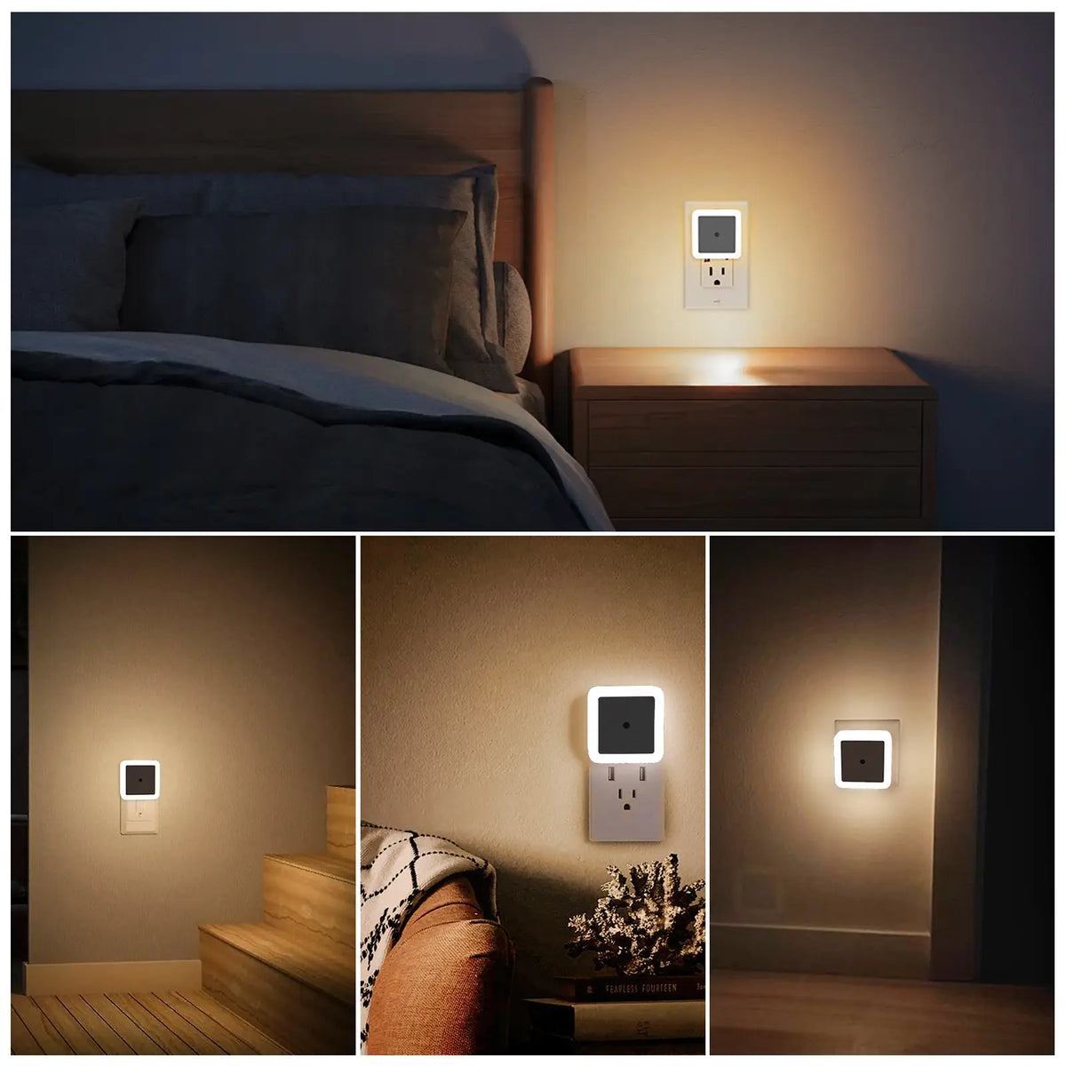 Night Lights Plug into Wall (6-Pack) - Dusk to Dawn Light Sensor