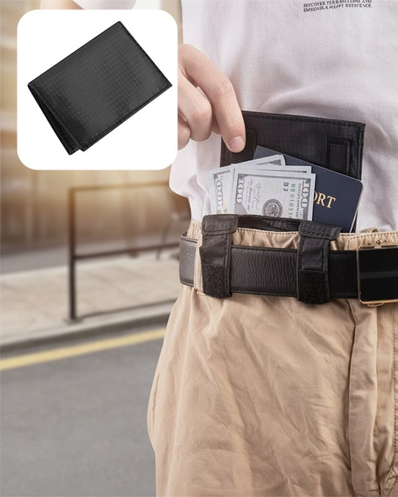 Hidden Security Travel Wallet Concealed Pocket for Passport Cash Cards