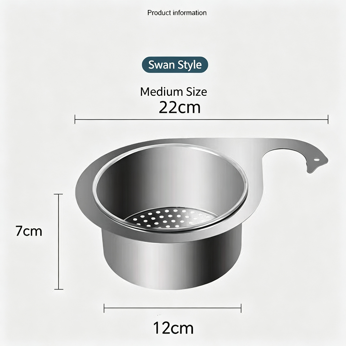 Multifunctional Stainless Steel Swan Sink Strainer Basket