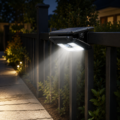 Solar Motion Sensor Outdoor Clip Light for Camping Garden and Garage
