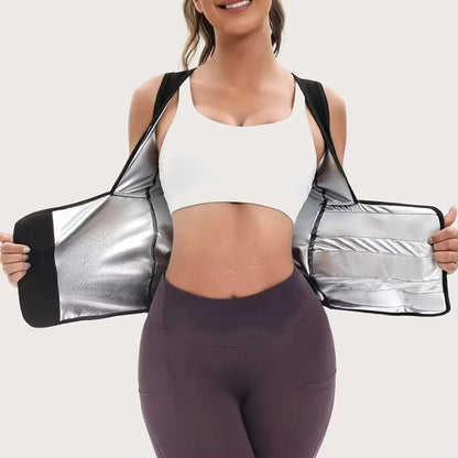 Women's Zip-Up Compression Shapewear Vest - Athletic Active Tops 🏋️‍♀️