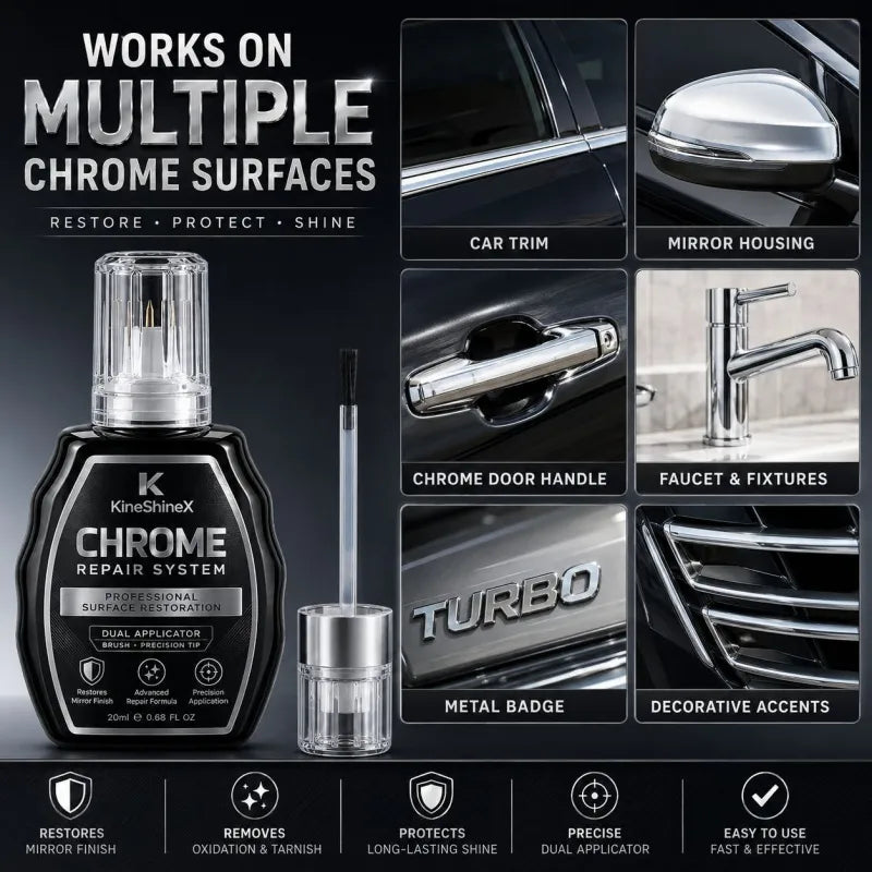 Professional Chrome Repair Pen ✨ – Precision Applicator for Scratches, Oxidation & Dull Surfaces