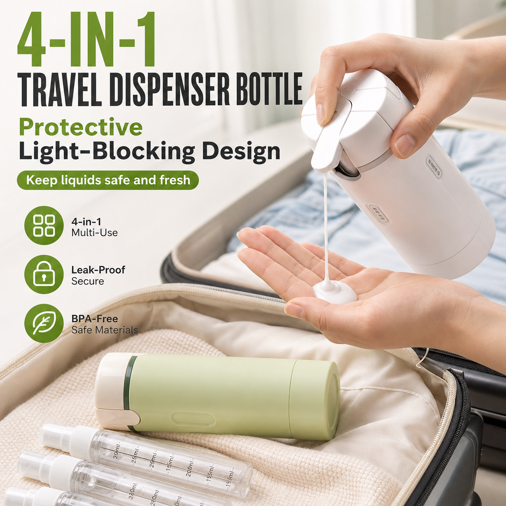4-in-1 Travel Dispenser Bottle