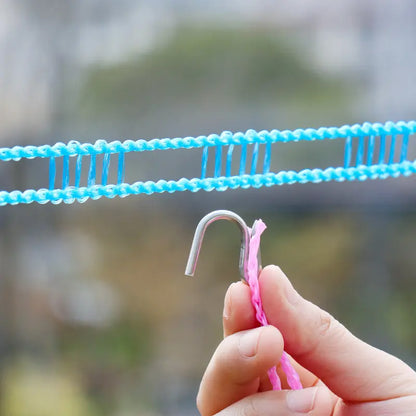 3-Pack Adjustable Windproof Clothesline for Indoor & Outdoor Drying (5 m/197 in)