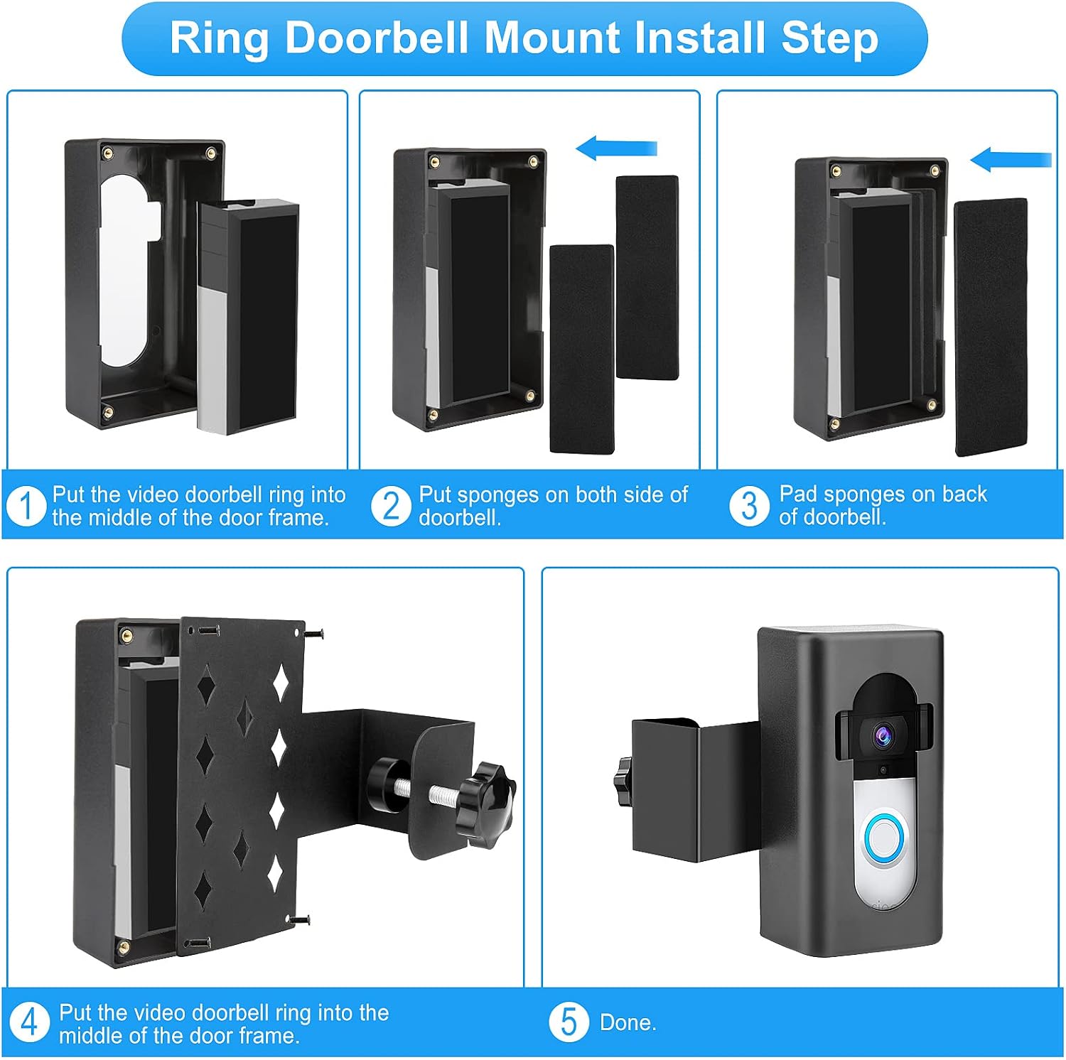 Anti-Theft Video Doorbell Door Mount