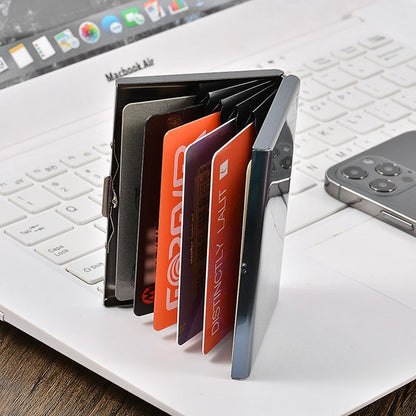 💸 Price Drop! 💰RFID-blocking card holder – stainless steel, slim design, 3 capacities. 📇✨