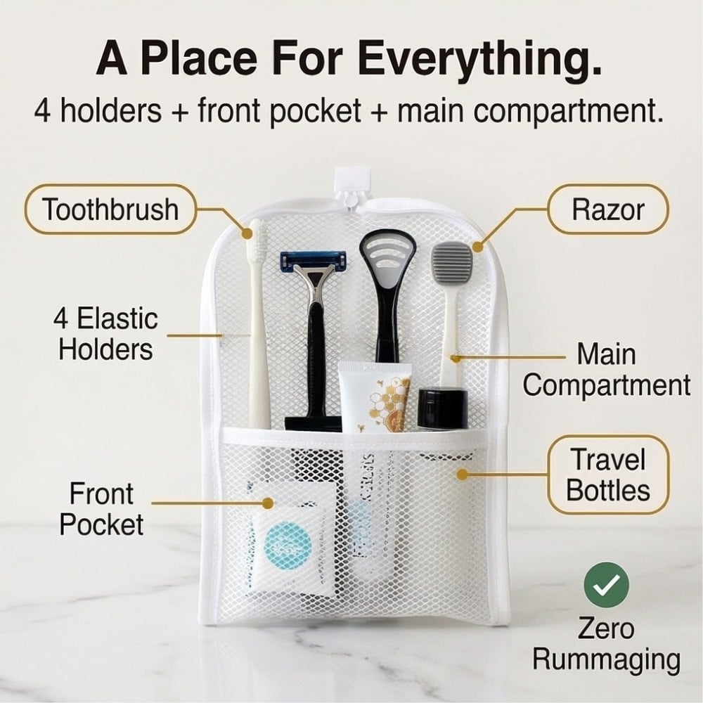 Freestanding Waterproof Travel Toiletry Bag