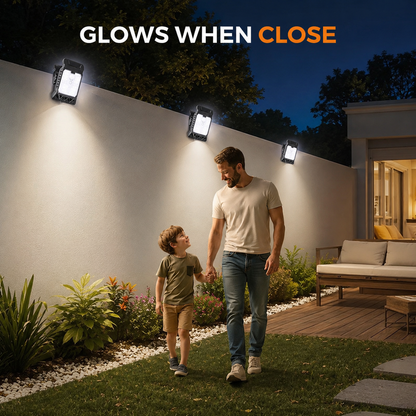 Solar Motion Sensor Outdoor Clip Light for Camping Garden and Garage