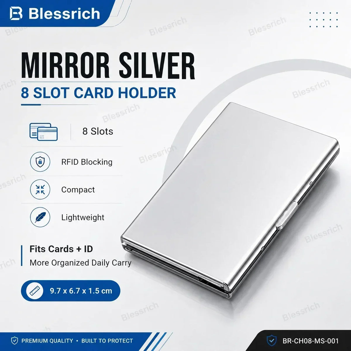 💸 Price Drop! 💰RFID-blocking card holder – stainless steel, slim design, 3 capacities. 📇✨