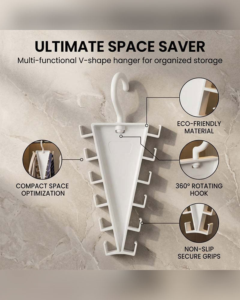 Rotating V-Shaped Accessory Hanger